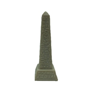 Statua di obelisco Beige in miniatura egiziana figurina da collezione di obelisco fatta a mano per ripiano da tavolo per l'home Office - Product Image 1
