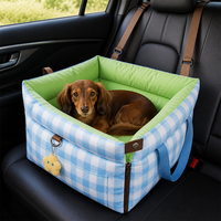 Siège de voiture pour petit chien avec sangles de siège réglables, attache intérieure et support rembourré doux pour les voyages