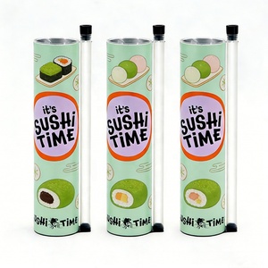 Biodegradable Sushi Push Pop <b>Container</b> Craft Paper Cylinder Push up Tube Eco-Friendly Food Grade Packaging - Product Image 3