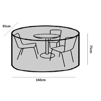 Couverture de table ronde ovale en tissu PE de haute qualité, couverture de meubles de jardin