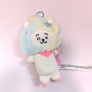 En gros, Poupée en peluche porte-clés pendentif 10-12 cm, motifs Arc-en-ciel, Nœud, Amour, Cheval, Lapin, Garçons, avec étiquettes en papier - Product Image 3