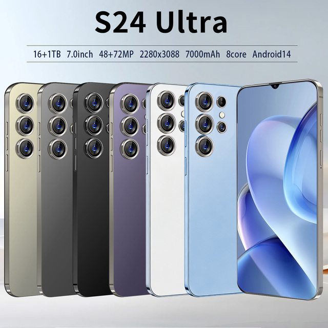 Factory Price S24 Ultra Android Smartphone Android 14 Unlocked Multi-Language
