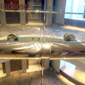 现代设计师弧形玻璃阳台商场中庭栏杆隔断弯曲钢栏杆扶手，配有各种玻璃栏杆 - Product Image 5