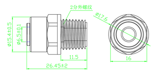Raccords de tuyauterie Lynzo LZ-TXBOX <span class=keywords><strong>à</strong></span> profil droit, filetage G, basse pression, surface lisse, <span class=keywords><strong>à</strong></span> enfoncer, pour machines <span class=keywords><strong>à</strong></span> <span class=keywords><strong>laver</strong></span>, eau - Product Image 2