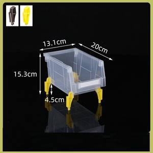 Customized Clear PP Plastic Storage <b>Bins</b> Industrial Heavy Duty Curved Bottom Hopper with Front Stacking Injection Technics - Product Image 3