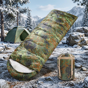 Sac de couchage double adulte de type enveloppe, camouflage, portable, ultra-léger, 4 saisons, écologique, respirant, épaissi, chaud - Product Image 3