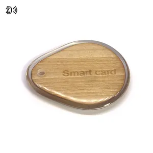 ZD Wood NFC Key Fob Environment Access Control 13.56MHz NTAG215 portachiavi RFID in legno