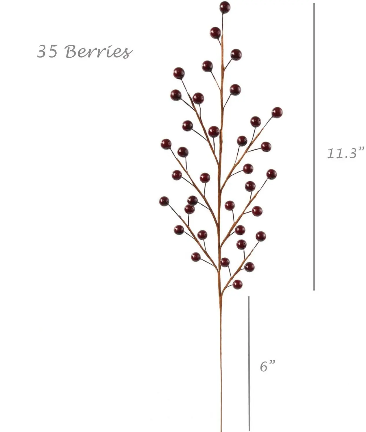 Rtway11 40pcs Artificial Berry Long Stems 15.74 inch Bendable Berry Iron Wire Small Berry Branches Rattan Twig Stem Faux Berries Fake Flowers Dry Branch for Wedding Home Decor 