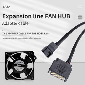 SATA 1 a 1 <span class=keywords><strong>2</strong></span> 3 4 5 Splitter 4 Pin cavo di alimentazione PC Computer ventola di raffreddamento Splitter Hub adattatore cavo di prolunga - Product Image 2