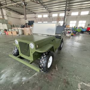 QIQU 48V 500W de Grado Comercial para Parques de Atracciones y Resorts, Jeep Eléctrico Estilo Willys para 2 Personas - Product Image 2