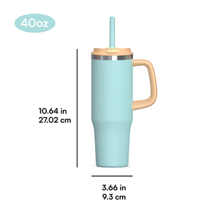 Taza Aislada Hong Ling con Pajita y Soporte para Botella, para Bebidas Frías y Calientes, Botella de Agua a Prueba de Fugas, Taza de Viaje Portátil - Product Image 3