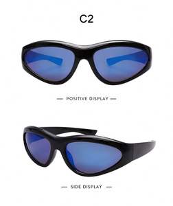 UV400レンズの周りにY2Kパンクスタイルラップ高級フルフレームスポーツ安全サングラス女性用 - Product Image 5