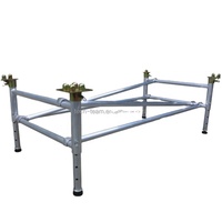 Scène portable en aluminium 8x4ft 4x4ft, plateforme en contreplaqué pour mariages et concerts, structure de scène