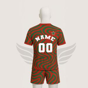 Conjunto de Camiseta y Pantalones Cortos de Fútbol Retro de Argelia para Hombre 2026, Personalizable, Transpirable, con Cuello en V - Product Image 4