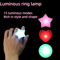 Bague lumineuse LED personnalisée en forme de cœur, colorée et clignotante, pour KTV, soirées du Nouvel An, concerts et événements