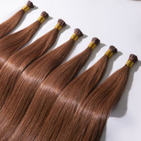 Extensions de cheveux humains à kératine I-Tip, double épaisseur, pointes pleines, cheveux naturels bruts de donneur unique pour femmes et salons