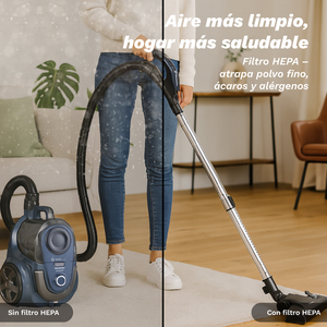 Aspirateur sans sac Novavac 700W, aspiration 19KPA, 3 niveaux de puissance, pour le nettoyage des sols durs et des tapis - Product Image 6