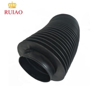Housse de protection souple pour vérin hydraulique, type accordéon, avec fermeture éclair, tissée, ronde, anti-poussière, avec métal