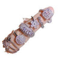 Bague en zircon irrégulière, boîte à surprises simple et luxueuse, bijoux de mode, cadeaux pour femmes