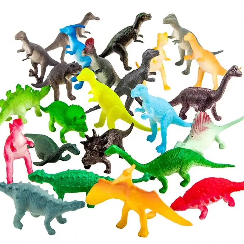 ชุดของเล่นไดโนเสาร์ขนาดเล็ก,ของเล่นไดโนเสาร์พลาสติกขนาดเล็กหลากสีโปรดปรานในงานปาร์ตี้