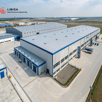 Bâtiment de stockage préfabriqué en structure d'acier de qualité industrielle, entrepôt à faible coût