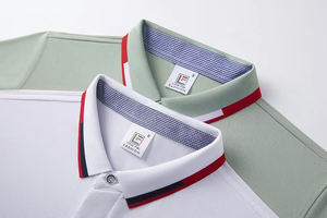 Polo de manga corta para hombre al por mayor, camiseta estampada a la moda europea y americana con bordado para jóvenes, estampado informal con logotipo personalizado - Product Image 2