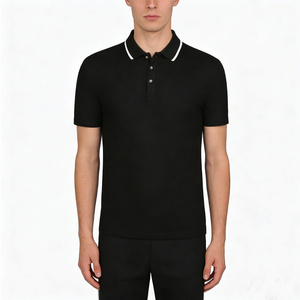 <span class=keywords><strong>Polo</strong></span> Sportiva Economica in Poliestere Verde, Design Classico con Colletto a Contrasto, per Uso in Palestre e Spogliatoi - Product Image 5