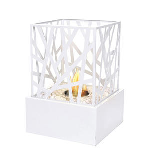 Metallo quadrato Desktop pozzo del fuoco con elemento di riscaldamento decorativo da tavolo alcol <span class=keywords><strong>camino</strong></span> da tavolo - Product Image 4