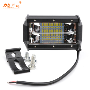 Super brillante 5 pulgadas 72W doble fila amarillo 6000K blanco haz de inundación LED luces de trabajo barra antiniebla lámpara de conducción para camión Tractor ATV - Product Image 6