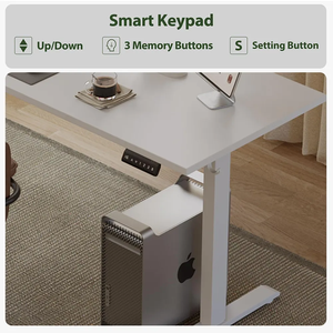 Electric Smart Modern L-Shaped Convertible Sit-Stand Height Adjustable Office Desk Dual Motor Stainless Steel Frame <strong>Wood</strong> <strong>Desktop</strong> - Product Image 3