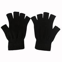 2 paires de gants d'hiver en tricot à demi-doigts compatibles avec l'écran tactile, mitaines extensibles et chaudes sans doigts pour hommes femmes, extérieur commun