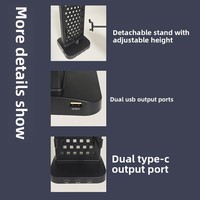 Soporte para Auriculares de Juego RGB con Luz Rítmica LED, Puerto Dual Tipo-C, Organizador de Escritorio para PS5, Xbox, Switch, Accesorios para Gamers