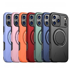 Nouvelle coque de téléphone magnétique en TPU + PC KP avec anneau support intelligent pour iPhone 11 13 15 17 Pro Max Samsung Google - Product Image 1