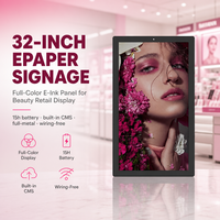 Écran numérique couleur E Ink de 32 pouces pour affichage dynamique, écran E-Paper pour les transports publics, ascenseurs, gares ferroviaires, 2 Go de RAM, 32 Go d'EMMC