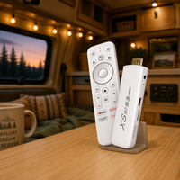 XS97 S3 Pro 14 BT Android 14 Smart TV Stick 4K Quad Core Media Player WiFi 6 BT Voice Remote Terbaru