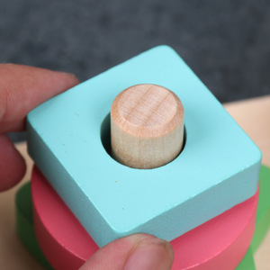 Baby wooden Montessori educational toy Early Learning infant shape encounter Plush made more than 3 yea - Product Image 3