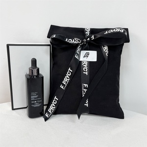 BSCI Cotton <b>Envelope</b> <b>Gift</b> Packaging Cloth Dust Bag Black Luxury Jewelry Cosmetic Dust Bag Recycled Cotton Canvas Dust Pouches - Product Image 1
