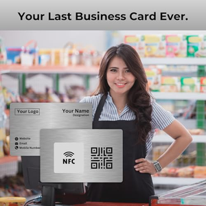 Impresión de Códigos QR Personalizados, Tarjeta de Visita Metálica NFC para Comunicación en Hoteles con Frecuencia RFID de 13.56MHz - Product Image 5