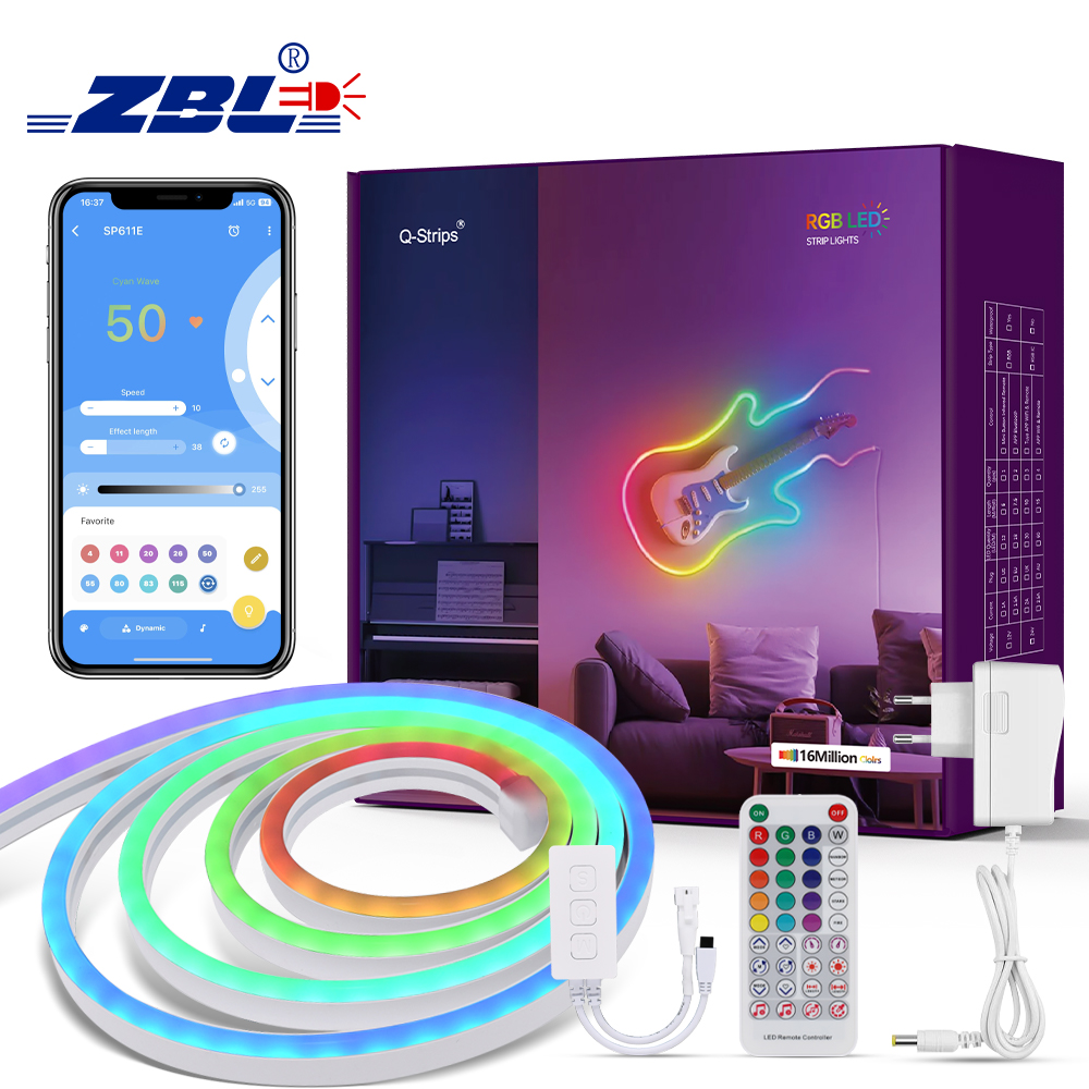 ZBL новый дизайн светодиодный неоновый свет IP67 15 Вт DC24v 5 В Гибкая Водонепроницаемая Гибкая 12 В светодиодная неоновая лампа