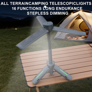 Đèn cắm trại có thể gập lại với chân đế dạng ống lồng Đèn LED làm việc 3 tấm & đèn pin kết hợp Đèn tiện ích ngoài trời có thể sạc lại - Product Image 4