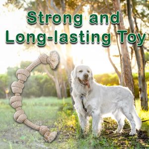 Jouet à mâcher pour chien en corde de chanvre et coton naturel, ensemble classique multi-pièces, écologique, interactif, durable, de haute qualité, pour l'hygiène dentaire - Product Image 4