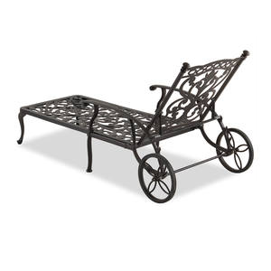 Yoho High Quality Patio <b>Bench</b> Outdoor <b>Metal</b> Cast Aluminum Weather-proof Eco-friendly Movable Wheels - Product Image 5