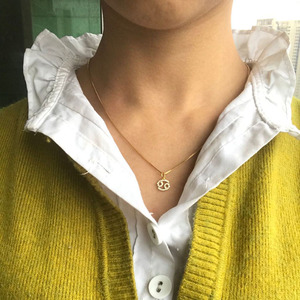 Mini collar de circonia cúbica chapado en oro para mujeres y niñas - Product Image 4