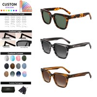 Lunettes de soleil polarisées carrées vintage unisexes en acétate, plusieurs coloris, lunettes de mode pour un usage quotidien