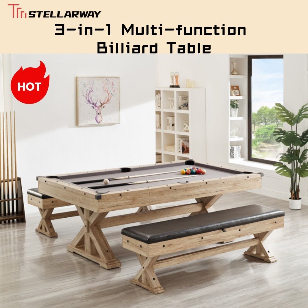 7ft MDF pool table with chair