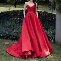 Robe de soirée longue élégante Vestido De Noite Dos croisé Femmes Occasion Formelle Soirée Robes de soirée