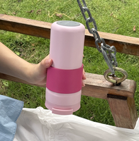 Gobelet de voyage isotherme en céramique de 17 oz avec infuseur, tasse de voiture, tasse à double paroi en céramique rose Sakura, cadeau pour femmes