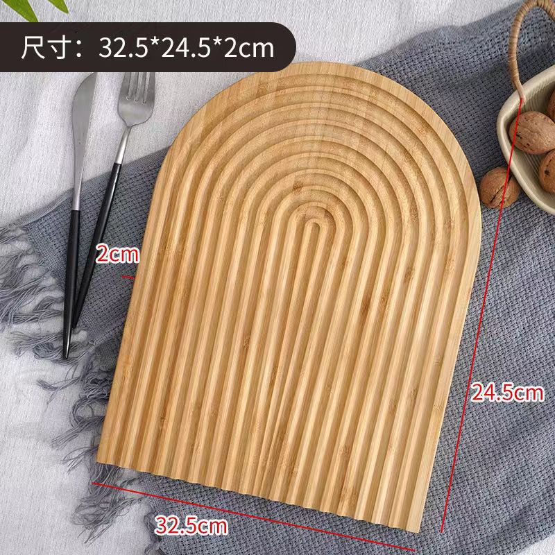 Bamboo and wood oval tray