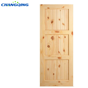 Diseño de <span class=keywords><strong>Puerta</strong></span> de Panel de Madera de <span class=keywords><strong>Pino</strong></span> Nudoso Macizo Tradicional para Decoración de Apartamentos - Product Image 4