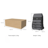 Sac à dos pour drone FPV HGLRC B2 14,5L, sac de rangement de voyage imperméable, camouflage noir-gris pour drones RC